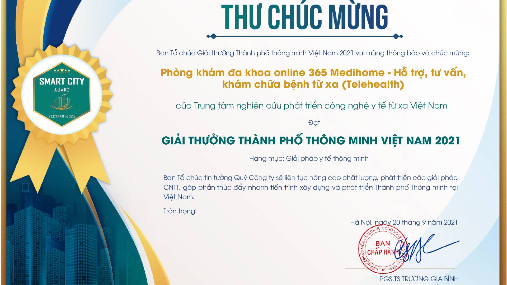 thu chuc mung 365 medihome smart city 2021